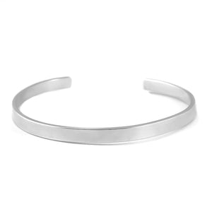 Fashion Shiny Cuff Bangle Stainless Steel Plain Bracelet for Men