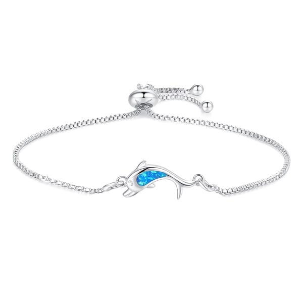Silver dolphin bracelet