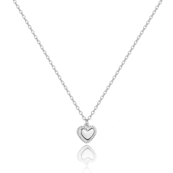 Silver heart pendant necklace