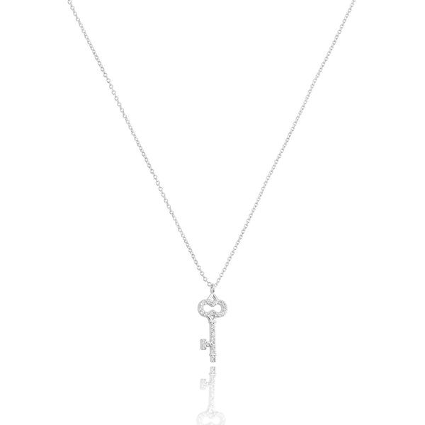 Silver key necklace