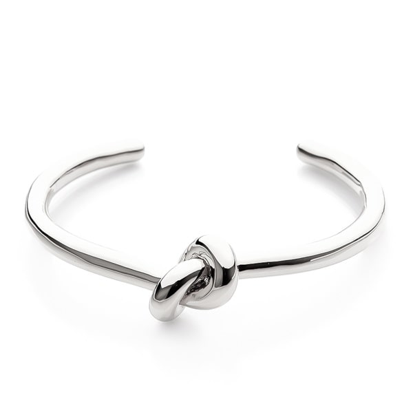 Silver knot cuff bracelet