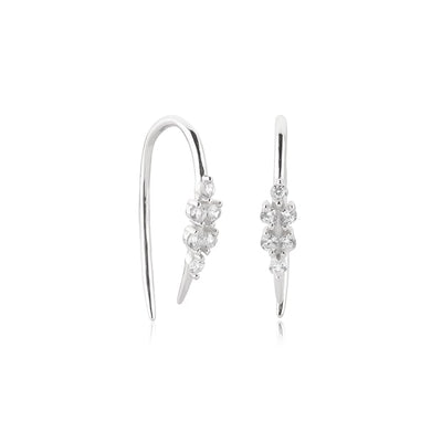 Silver Mini Huggie Threader Earrings