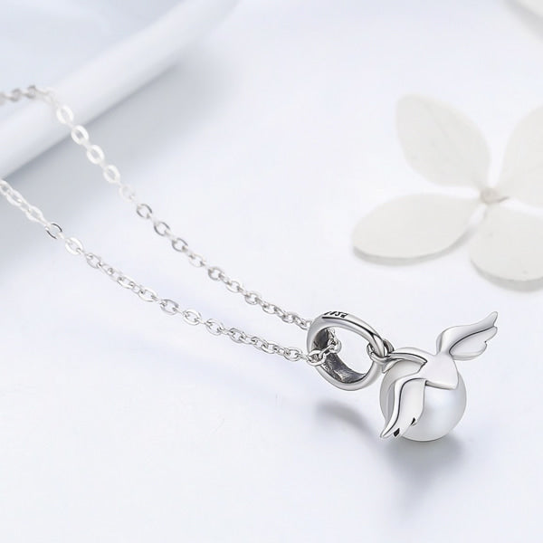 Sterling Silver Large Angel Wing Pendant