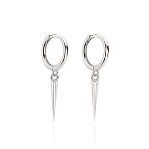 Silver store Spike Hoop Earrings