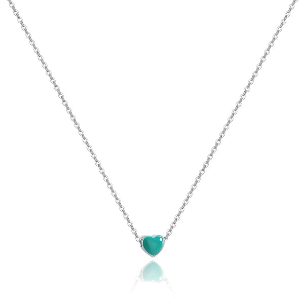 Luxury Green Crystal Heart Pendant Necklaces For Women Full Zircon Necklace  Titanic Heart of Ocean Heart