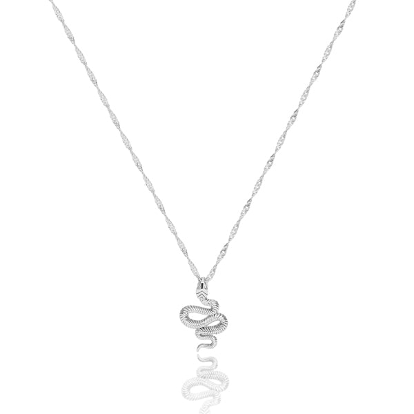 Silver snake necklace