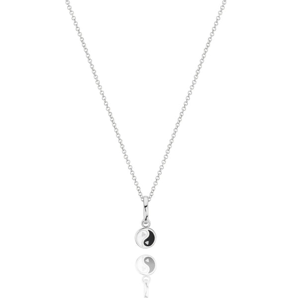 Silver yin yang necklace