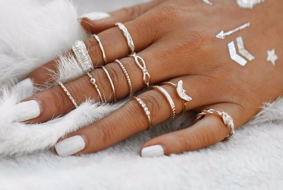 Silver Classy Rings Silver Ring Set (12 pieces) | Classy Women Collection