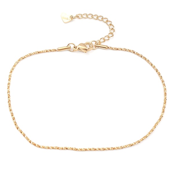 Simple gold chain anklet