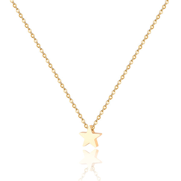 Small gold star necklace