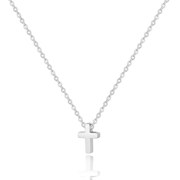 Small silver cross necklace