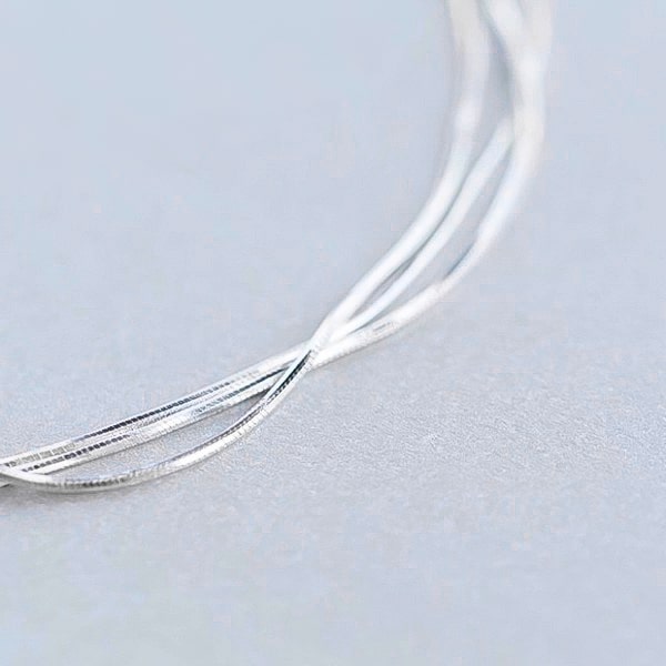 Sterling silver layered snake chain anklet