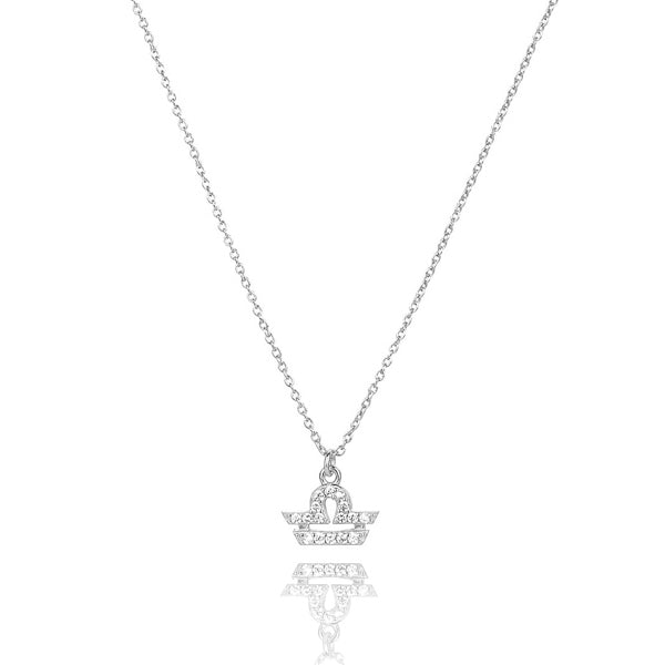 Sterling Silver Engraved Zodiac Necklace - Libra - The Perfect Keepsake Gift