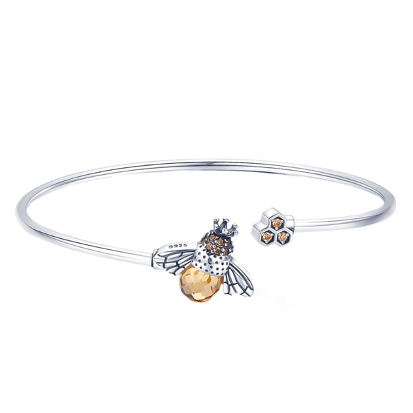 Sterling silver bee cuff bracelet