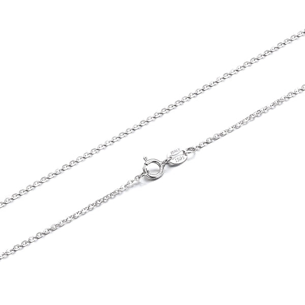 Sterling silver cable chain necklace details