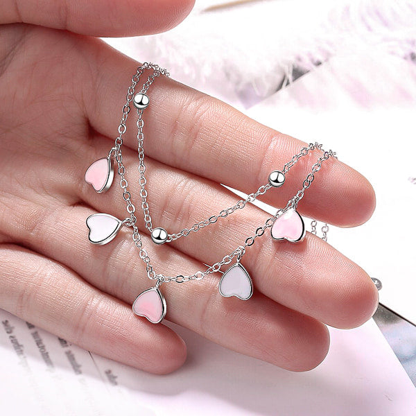 Sterling silver cherry blossom bracelet details