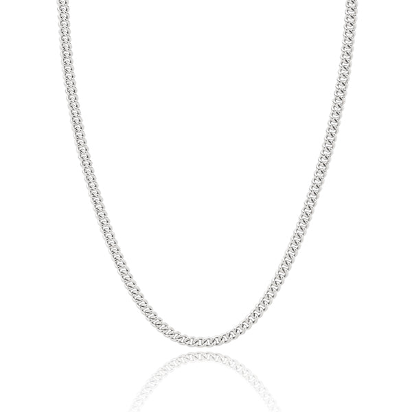 Sterling silver curb chain necklace