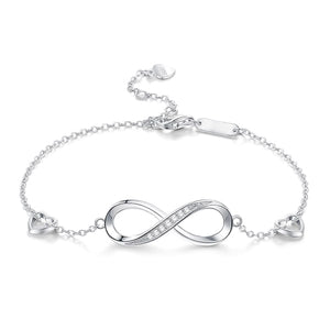 Sterling Silver Infinity Bracelet Classy Women Collection