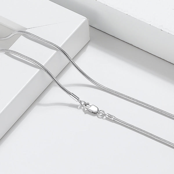 Sterling silver snake chain necklace details
