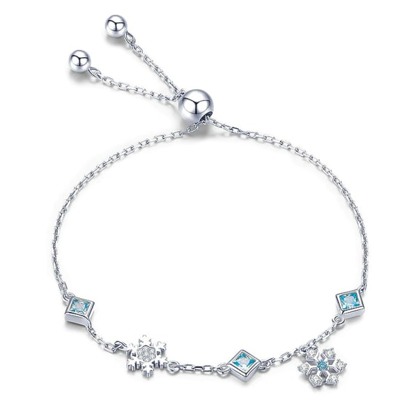 Sterling silver snowflake bracelet
