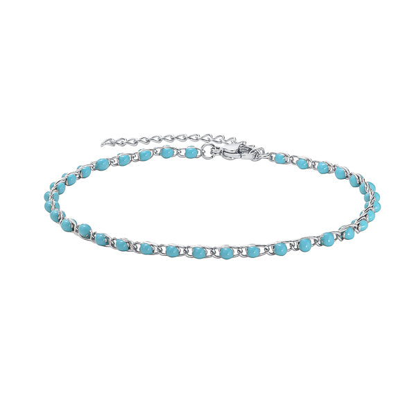 Turquoise bead anklet
