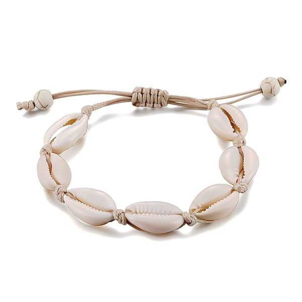 White cowrie shell anklet