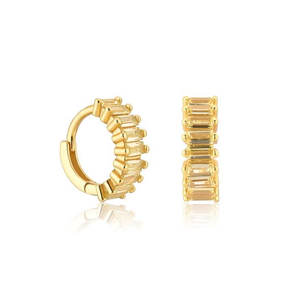 EBY42BGCRL Mini Emerald Cut Crystal Coral