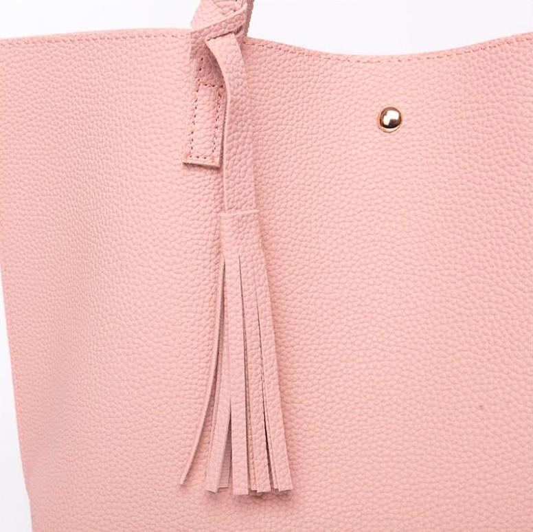 Classy Women Simple Pink Tote Bag | Handbag - Classy Women Collection