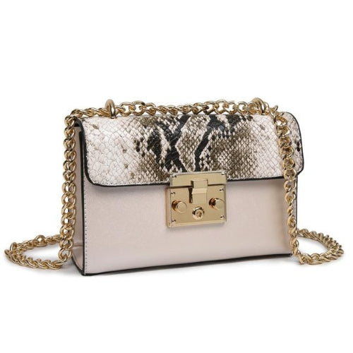 Authentic Metrocity Snakeskin Leather Chain Crossbody Bag, Women's Fashion,  Bags & Wallets, Cross-body Bags on Carousell