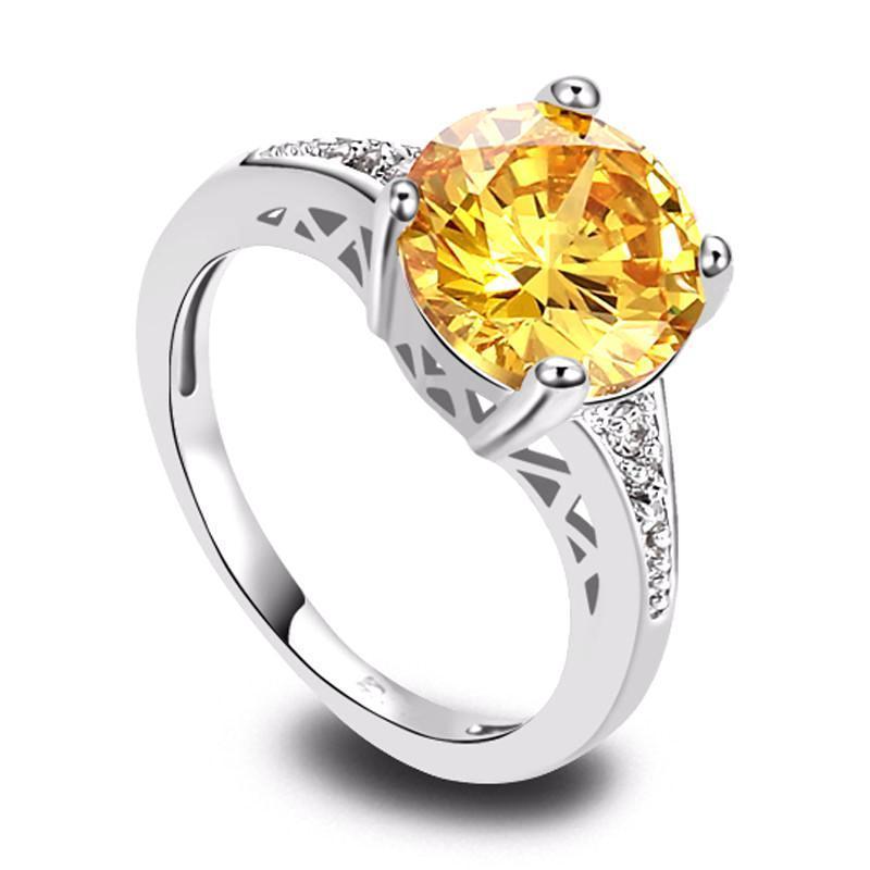 Classy Women Yellow Zirconia Ring | Ring - Classy Women Collection