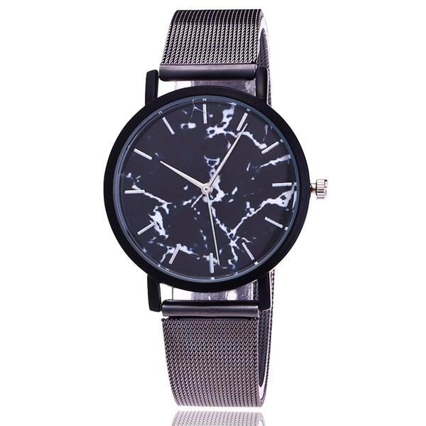 Classy Women Simple Marble Watch Black | watches - Classy Women Collection