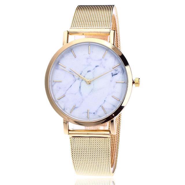 Classy Women Simple Marble Watch Gold | watches - Classy Women Collection
