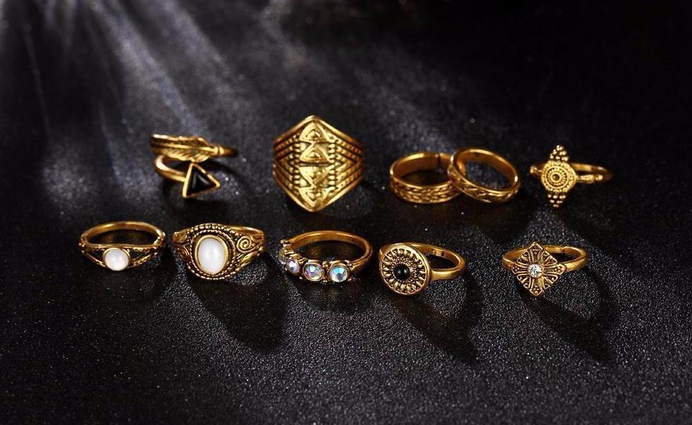 Classy Women Boho Ring Set (10 pieces) | Ring - Classy Women Collection