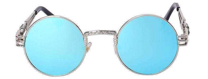 Classy Women Round Blue Sunglasses | sunglasses - Classy Women Collection