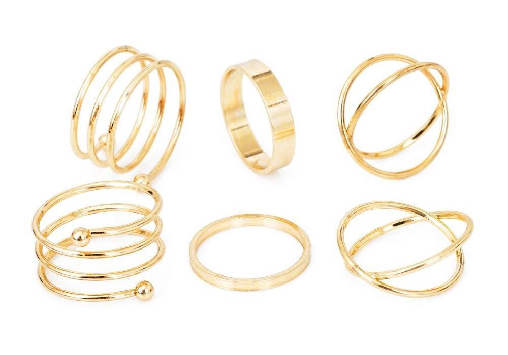 Classy Women Simple Ring Set (6 Pieces) | Ring - Classy Women Collection