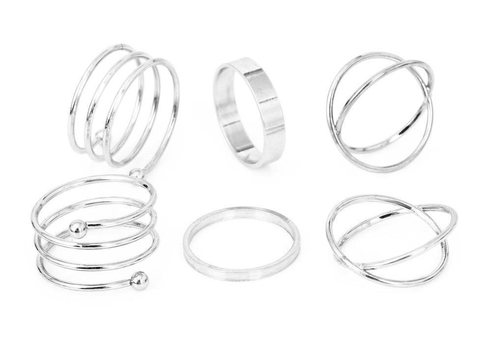 Classy Women Simple Ring Set (6 Pieces) | Ring - Classy Women Collection